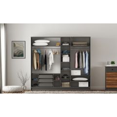 MILANO XL Mirrored Sliding Door Wardrobe