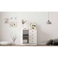 SABRO 1 Door 4 Drawer Sideboard Cabinet