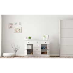 SABRO 2 Door 6 Drawer Sideboard Cabinet