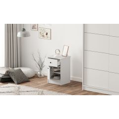 SABRO 1 Door 1 Drawer Bedside Table