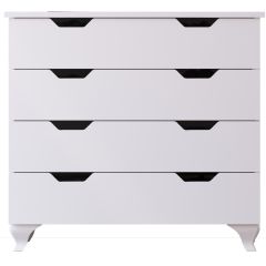 BERGEN 4 Chest Of Drawers, White